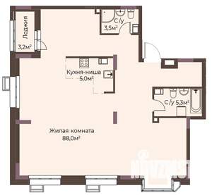 1-к квартира, вторичка, 103м2, 8/12 этаж
