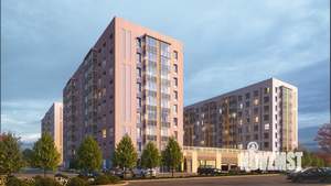 2-к квартира, строящийся дом, 53м2, 9/17 этаж
