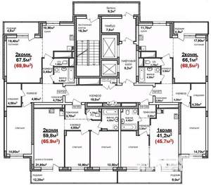 2-к квартира, вторичка, 70м2, 15/19 этаж