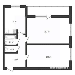 2-к квартира, вторичка, 49м2, 1/9 этаж