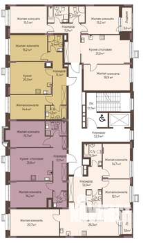 2-к квартира, вторичка, 68м2, 4/12 этаж