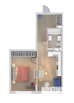 1-к квартира, вторичка, 43м2, 11/22 этаж