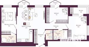 3-к квартира, вторичка, 90м2, 11/14 этаж