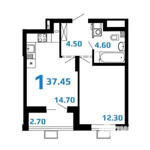 1-к квартира, вторичка, 37м2, 10/10 этаж