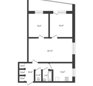 3-к квартира, вторичка, 48м2, 5/9 этаж