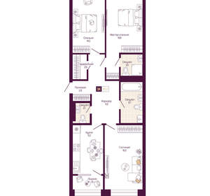 3-к квартира, вторичка, 94м2, 9/25 этаж