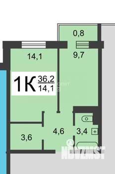 1-к квартира, вторичка, 36м2, 5/24 этаж