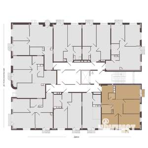 3-к квартира, строящийся дом, 74м2, 5/8 этаж