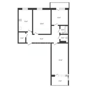 3-к квартира, вторичка, 64м2, 4/10 этаж
