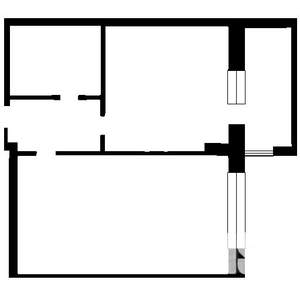 1-к квартира, вторичка, 42м2, 1/12 этаж