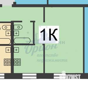 1-к квартира, вторичка, 32м2, 1/3 этаж