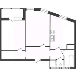 2-к квартира, вторичка, 64м2, 1/17 этаж