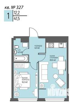 1-к квартира, вторичка, 42м2, 10/20 этаж