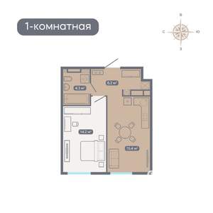 1-к квартира, вторичка, 40м2, 5/18 этаж