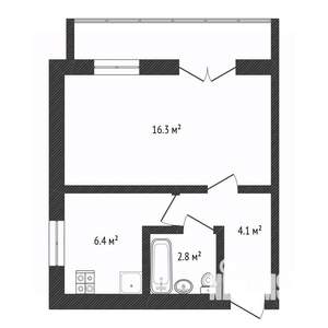 1-к квартира, вторичка, 30м2, 2/9 этаж