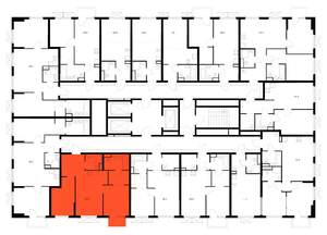 2-к квартира, вторичка, 57м2, 21/25 этаж