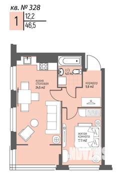 1-к квартира, вторичка, 47м2, 10/20 этаж