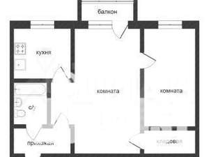 2-к квартира, вторичка, 48м2, 4/9 этаж