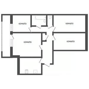4-к квартира, вторичка, 88м2, 6/10 этаж