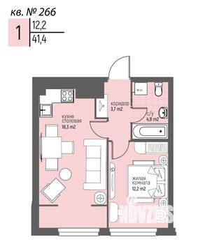 1-к квартира, вторичка, 41м2, 3/20 этаж