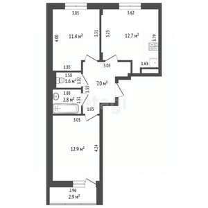 2-к квартира, вторичка, 48м2, 6/10 этаж