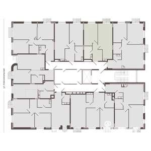 1-к квартира, строящийся дом, 46м2, 5/8 этаж