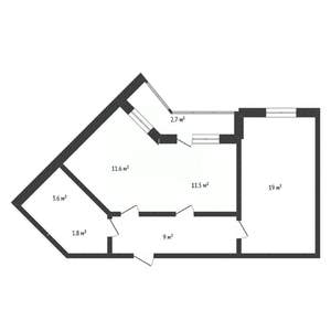 2-к квартира, вторичка, 59м2, 9/10 этаж