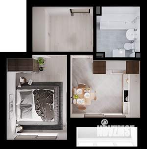 1-к квартира, вторичка, 30м2, 4/4 этаж