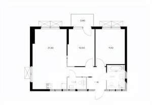 2-к квартира, вторичка, 56м2, 23/25 этаж