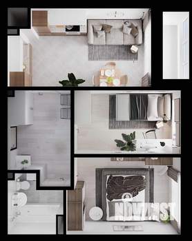 2-к квартира, вторичка, 50м2, 1/4 этаж