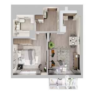 1-к квартира, вторичка, 41м2, 8/10 этаж