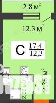 1-к квартира, вторичка, 17м2, 5/10 этаж