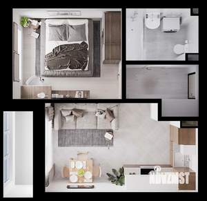 1-к квартира, вторичка, 35м2, 2/4 этаж