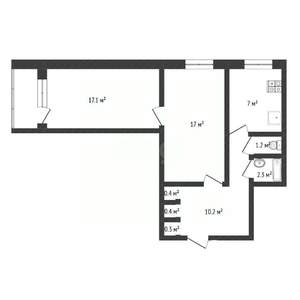 2-к квартира, вторичка, 56м2, 3/9 этаж