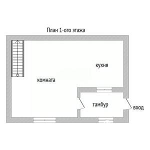 1-к квартира, вторичка, 25м2, 1/2 этаж