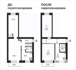 2-к квартира, вторичка, 46м2, 3/5 этаж