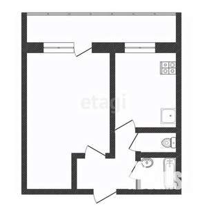 1-к квартира, вторичка, 37м2, 7/9 этаж