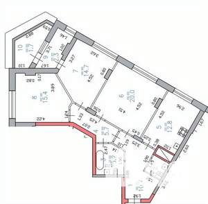 3-к квартира, строящийся дом, 96м2, 12/21 этаж