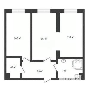 2-к квартира, вторичка, 70м2, 3/17 этаж