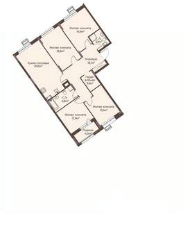 4-к квартира, строящийся дом, 121м2, 5/12 этаж