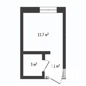 Студия квартира, вторичка, 18м2, 3/3 этаж
