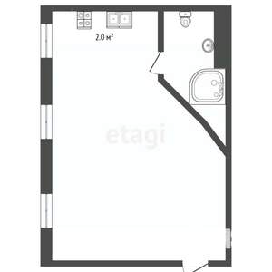 Студия квартира, вторичка, 39м2, 4/4 этаж