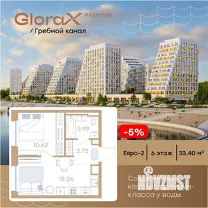 1-к квартира, вторичка, 33м2, 6/13 этаж