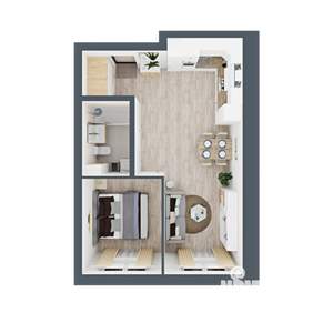 1-к квартира, вторичка, 50м2, 12/24 этаж