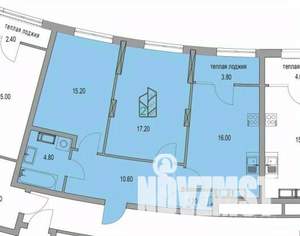 2-к квартира, вторичка, 69м2, 17/18 этаж