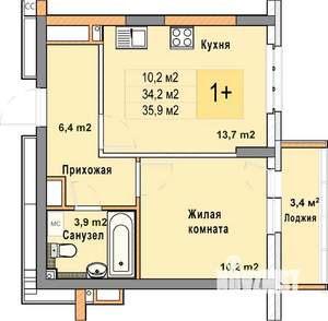 1-к квартира, вторичка, 36м2, 11/25 этаж