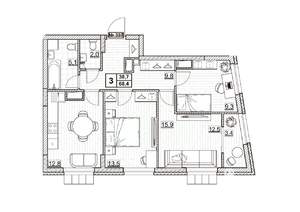 3-к квартира, вторичка, 68м2, 24/24 этаж