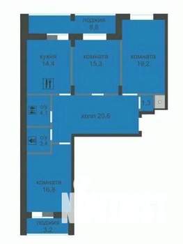 3-к квартира, вторичка, 108м2, 11/25 этаж