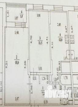 2-к квартира, вторичка, 58м2, 17/19 этаж