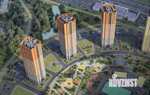 3-к квартира, строящийся дом, 74м2, 2/27 этаж